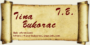 Tina Bukorac vizit kartica